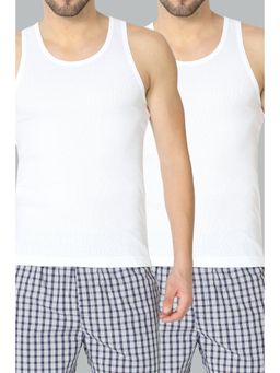 Van Heusen Innerwear - Men Pack of 2 Anti Bacterial & Moisture Wicking Vest - White