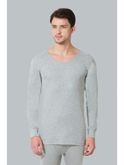 Van Heusen Innerwear - Men Warmtech & Anti Bacterial Thermal Top - Grey Melange