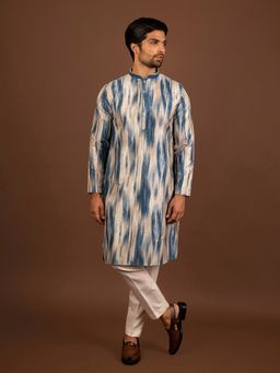 KISAH - Men Blue Kurta Trouser (Set of 2)