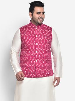KISAH PLUS - Men Pink Nehru Jacket