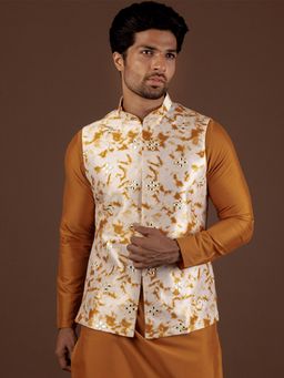 KISAH - Men White Nehru Jacket