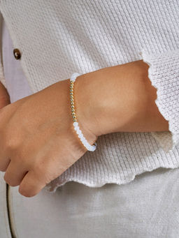 Joker and Witch - Joker & Witch Fearless White Beaded Bracelet