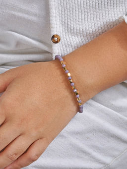 Joker and Witch - Joker & Witch Lavender Gold Beaded Bracelet