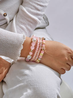 Joker and Witch - Joker & Witch The Way I Loved You Pink Beaded Bracelet (Pack of 4)