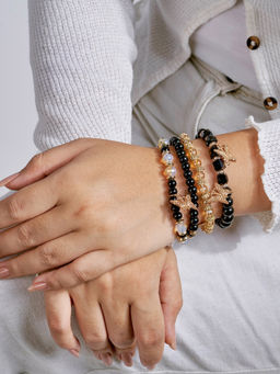 Joker and Witch - Joker & Witch King Of My Heart Black Beaded Bracelet (Pack of 4)