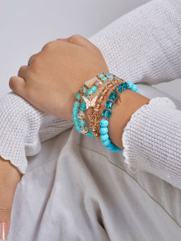 Joker and Witch - Joker & Witch How You Get The Girl Blue Beaded Bracelet (Pack of 4)