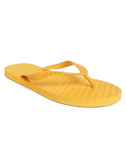 Chupps - Women Banana Leaf Monocrome Yellow Lightweight Flipflops