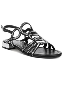 London Rag - Cut Out Detail Rhinestone Flat Sandals
