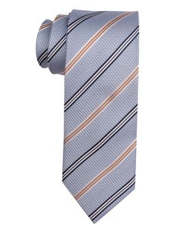 The Tie Hub - Sky Blue Stripe 100 Perc Silk Necktie