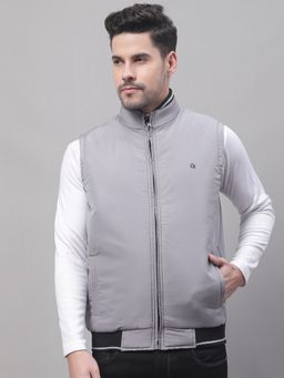 Cantabil - Solid Grey Reversible Jacket For Men