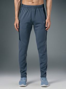 Technosport - Men Blue Slim Fit Sports Trackpants