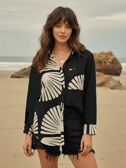 Dora Dori - Pure Cotton Black Collar Shirt