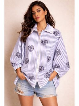 WE'AVE BY SHUBHKARI - Blue Block Heart Shirt