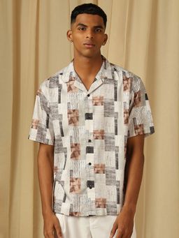 Mufti - Men Multi-Color Geometric Loose Fit Shirt