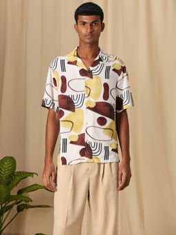 Mufti - Men Brown Printed Loose Fit Shirt
