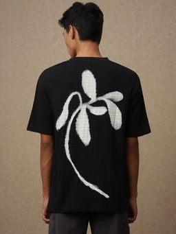 Mufti - Men Black Graphic Loose Fit T-Shirt
