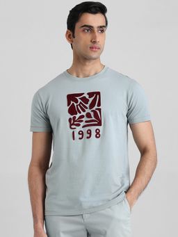 Mufti - Men Green Graphic Slim Fit T-Shirt