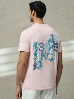 Mufti - Men Pink Graphic Regular Fit T-Shirt