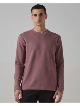 Mufti - Men Purple Geometric Slim Fit T-Shirt