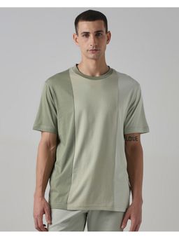 Mufti - Men Green Stripes Slim Fit T-Shirt