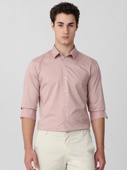 Mufti - Men Pink Solid Slim Fit Shirt