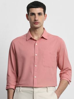 Mufti - Men Pink Solid Slim Fit Shirt