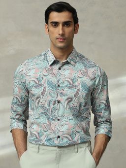 Mufti - Men Green Paisley Slim Fit Shirt
