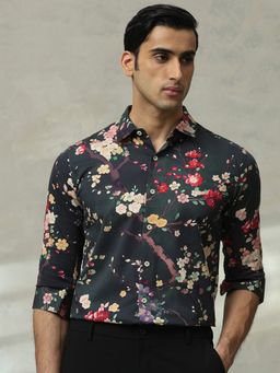Mufti - Men Green Floral Slim Fit Shirt