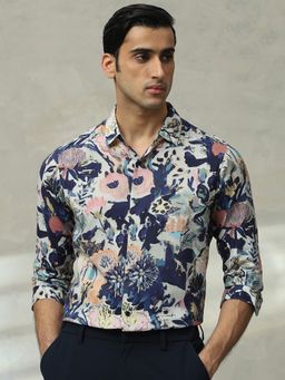 Mufti - Men Multi-Color Floral Slim Fit Shirt