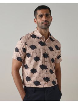 Mufti - Men Pink Floral Slim Fit Shirt