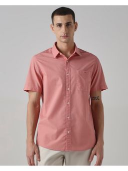 Mufti - Men Pink Solid Slim Fit Shirt