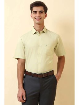 Allen Solly - Men Green Solid Half Sleeves Formal Shirt
