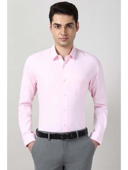 Peter England - Men Pink Slim Fit Full Sleeves Formal Shirt