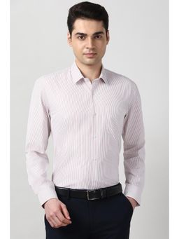 Peter England - Men Beige Slim Fit Full Sleeves Formal Shirt