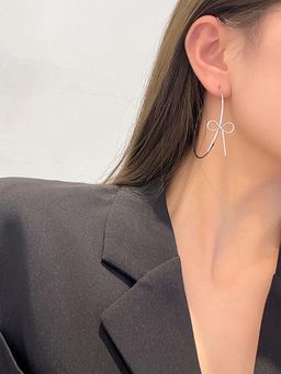 Yellow Chimes - Silver-Plated Contemporary Hoop Earrings