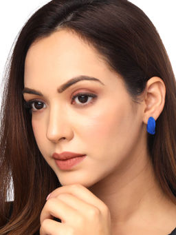 Yellow Chimes - Solid Contemporary Half Hoop Earrings