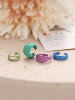 Yellow Chimes - Ear Cuff Earrings