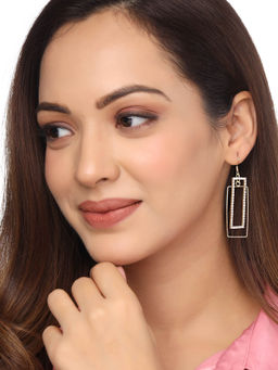 Yellow Chimes - Gold Plated Geometric Drop Earrings