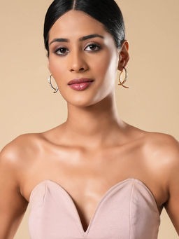 Yellow Chimes - Gold-Toned Contemporary Drop Earrings