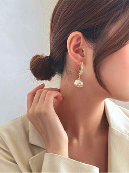 Yellow Chimes - Women Gold-Toned Contemporary Drop Earrings