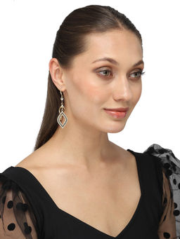 Yellow Chimes - Black Contemporary Drop Earrings