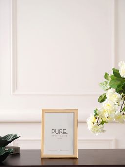 Pure Home + Living - Gold Plated Weaved Pattern Metal Photo Frame - Medium