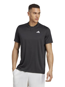 adidas - CLUB HENLEY Black Solid T-Shirt