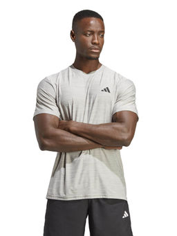 adidas - TR-ES STRETCH Grey Solid T-Shirt