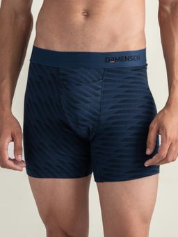 DaMENSCH - Men Blue Solid Premium Egyptian Cotton-Modal Blend Boxer Brief