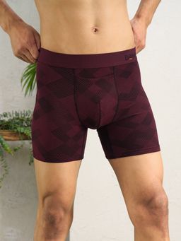 DaMENSCH - Brown Solid Premium Egyptian Cotton-Modal Blend Boxer Brief