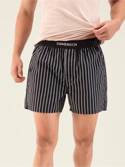 DaMENSCH - Men Black Breeze Ultra-Light Printed Cotton Inner Boxer