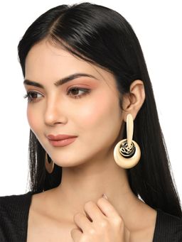 Yellow Chimes - Contemporary Drop Earrings