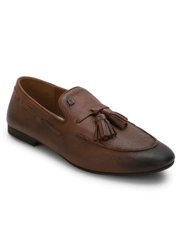 EZOK - Dark Tan Leather Semi Formal Loafers