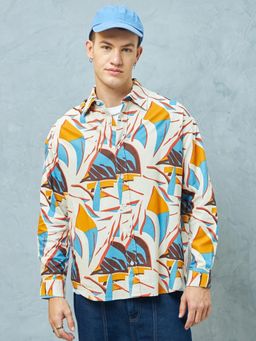 Bewakoof - Men's Multicolor All Over Printed Oversized Shirt